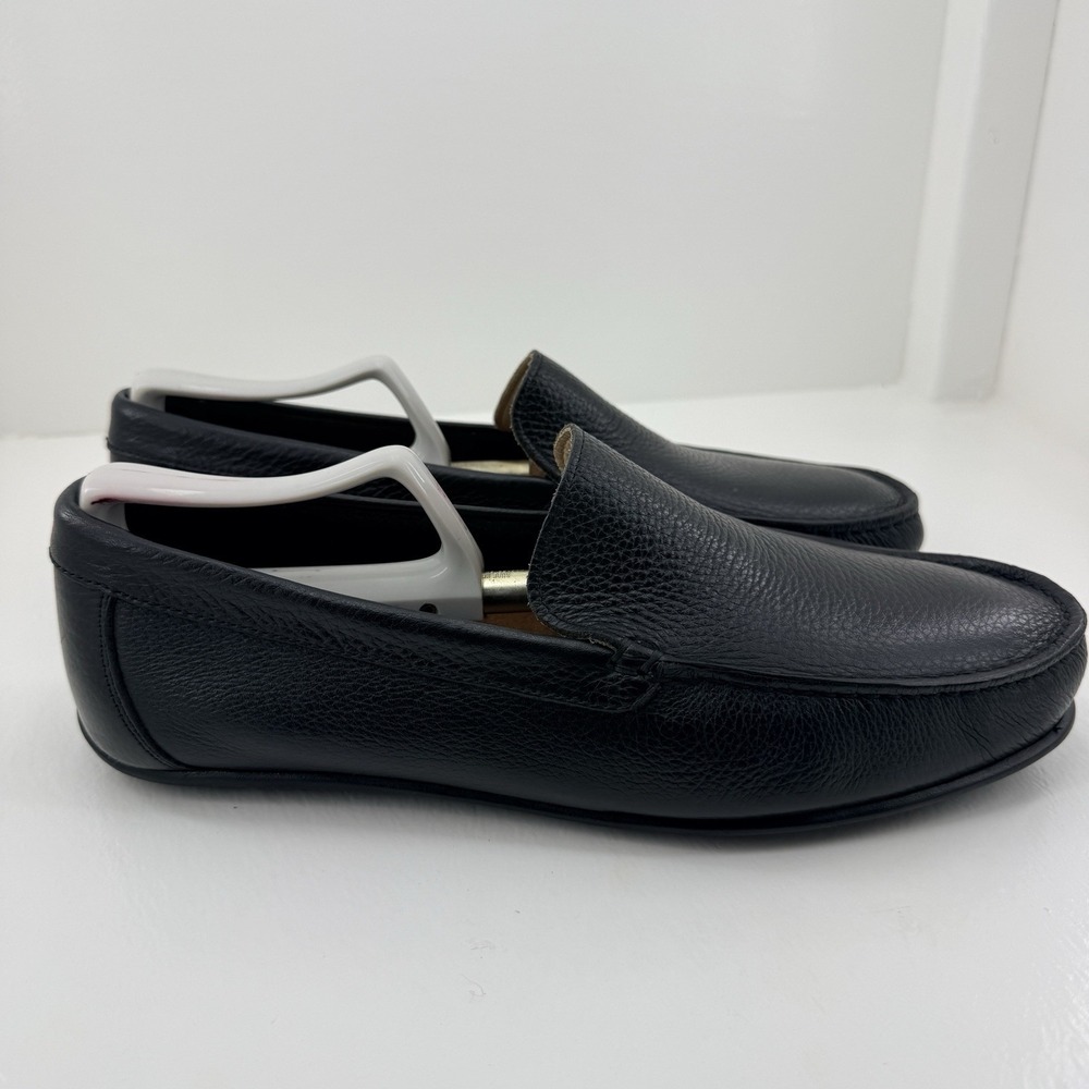 Nordstrom Rack Mens 9M Black Pebbled Leather Driving Loafers Slip On M22820